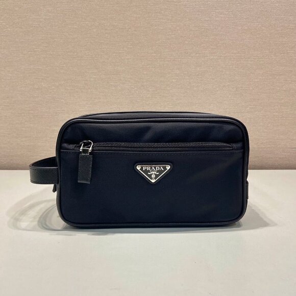 Prada Men's Black Nylon Travel Pouch - Picture 1 of 9